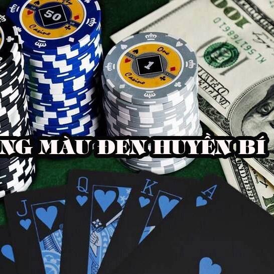 Bộ Bài Tây Nhựa PVC Chống Thấm Nước, Chống Gian Lận Chia Bài Dễ Dàng, Poker Đa Năng, bộ bài tây plastic, tú lơ khơ đen