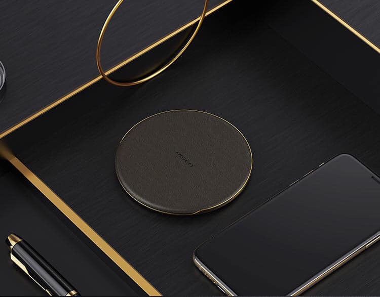 Sạc dự phòng không dây PISEN Pro Wireless Charging Base (TS-C016W ,Led , Smart chip , 10W)  Gold _ hàng chính hãng