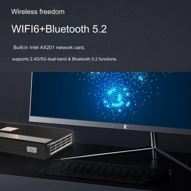 Máy Tính Siêu Nhỏ Ultra Mini M6 - Intel thế hệ 12 Alder Lake N100 - Hỗ Trợ Xuất Hình 4K 60hz hàng nhập khẩu
