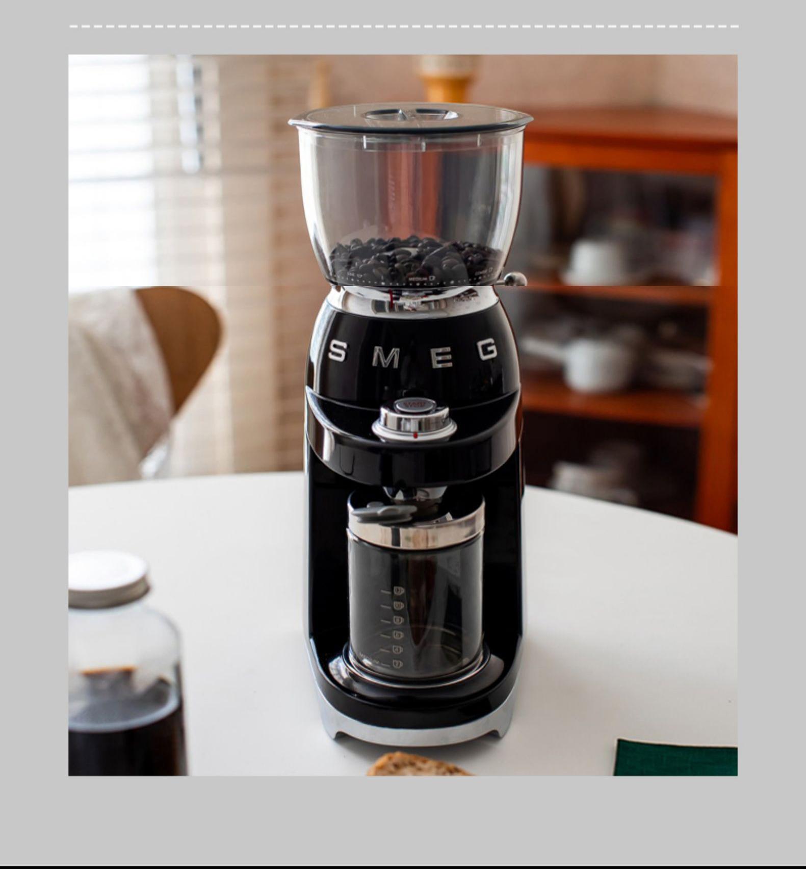 Máy Xay Cà Phê SMEG CGF01, Máy Xay Cafe, Coffee Grinder, Công Suất 150W, 30 Cấp Độ Xay Tùy Chọn, Nhiều Màu, Nhập Đức