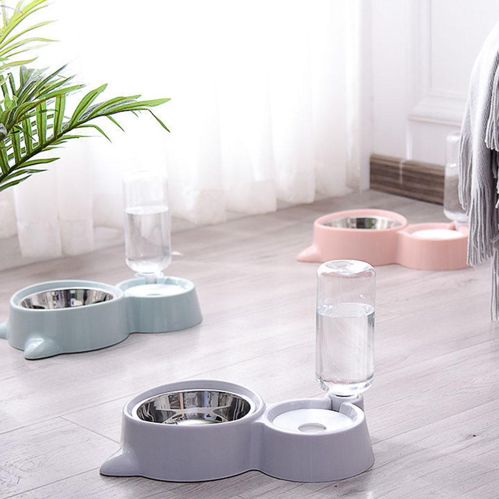 Durable  Cat Bowls Automatic  Pets Feeder Water Dispenser