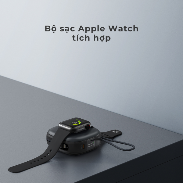 Pin Dự Phòng Không Dây MAZER MagLink18i 10000mAh Qi2 15W PD20W 4 trong 1 Sạc Được Cho Apple Watch Tích Hợp 2 Cáp Sạc Hàng Chính Hãng