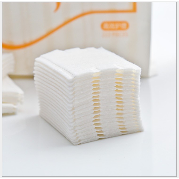 [Bạn mới nhập COSHBM -50% đơn 0Đ] Bông Tẩy Trang Cotton Pads 3 Lớp Túi 222 Miếng, BÔNG TẨY TRANG Cotton 222 miếng 3 lớp túi zip tiện lợi