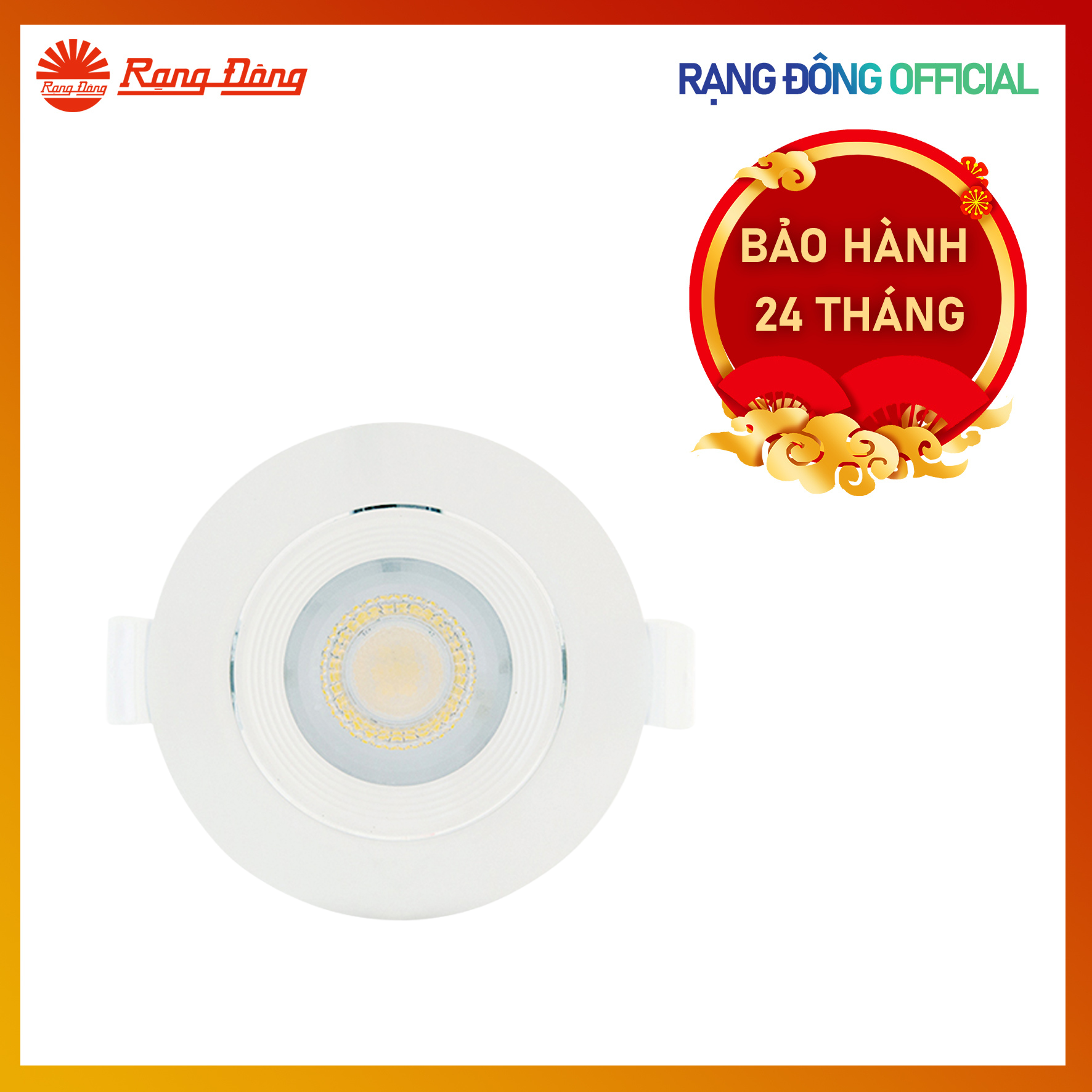 Đèn LED âm trần xoay góc Rạng Đông model D AT02L XG 76