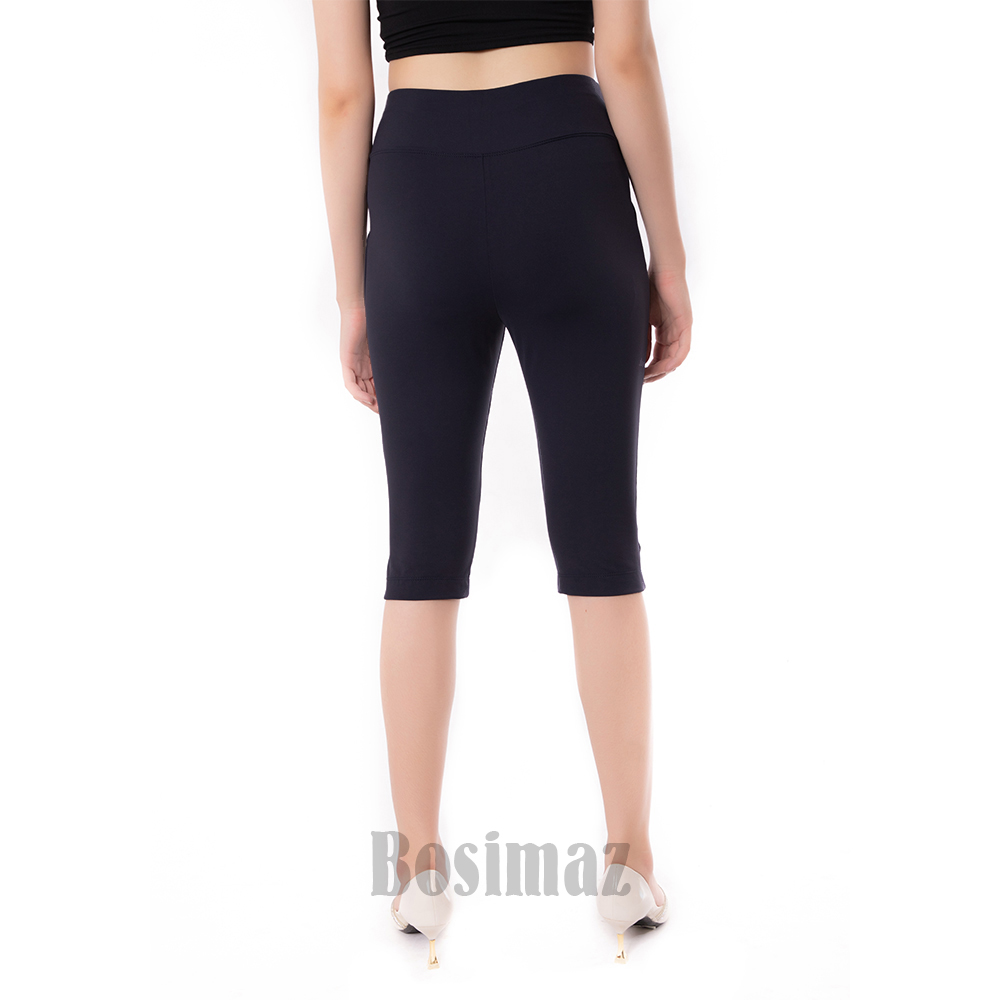 Quần Legging Ngố Bosimaz MS381 túi trước màu đen cao cấp, thun co giãn 4 chiều, vải đẹp dày, thoáng mát không xù lông.
