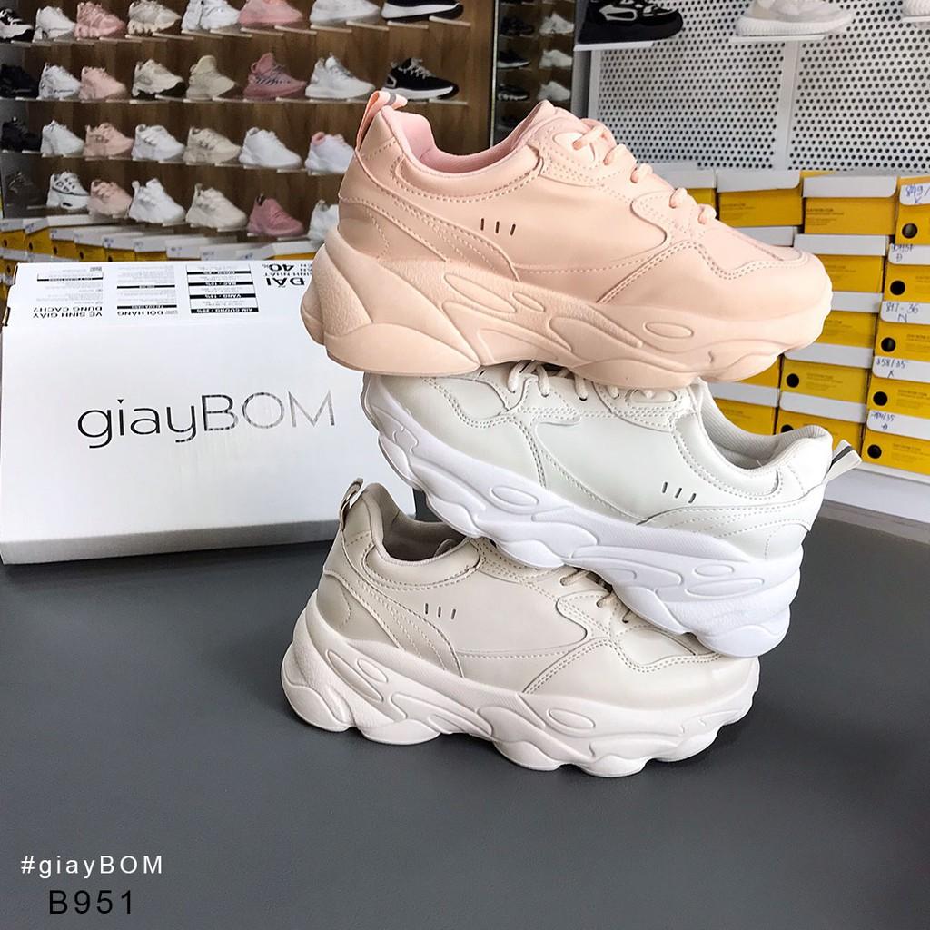 Giày Thể Thao Da Pu Đế Cao 4 cm 3 Màu B951