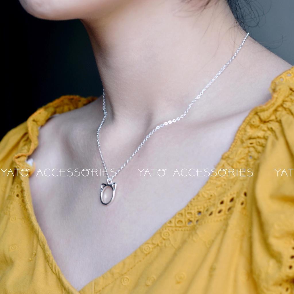 Dây Chuyền Nữ Siêu Xinh Mặt Mèo Bạc S925