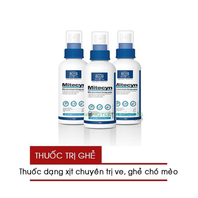 Thuốc trị nấm ghẻ chó mèo Alkin Mitecyn Fungikur 50ml