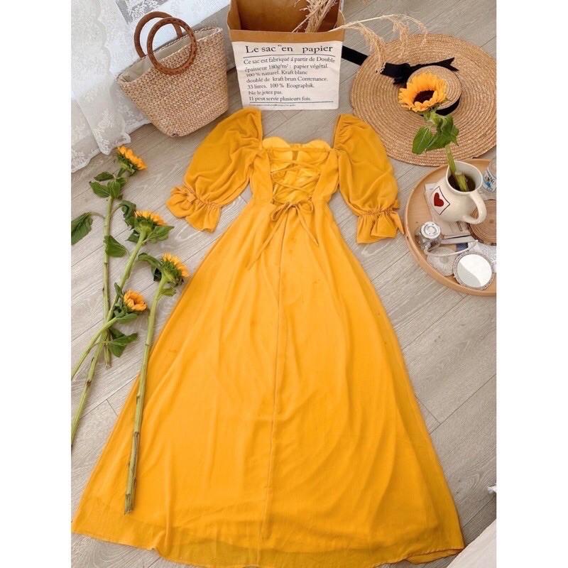 VÁY MAXI CỘT DÂY LƯNG CHỤP HÌNH SIÊU ẢO