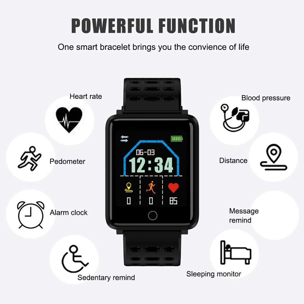 Waterproof Bluetooth4.0 1.44in Smart Watch Band for IOS Android System