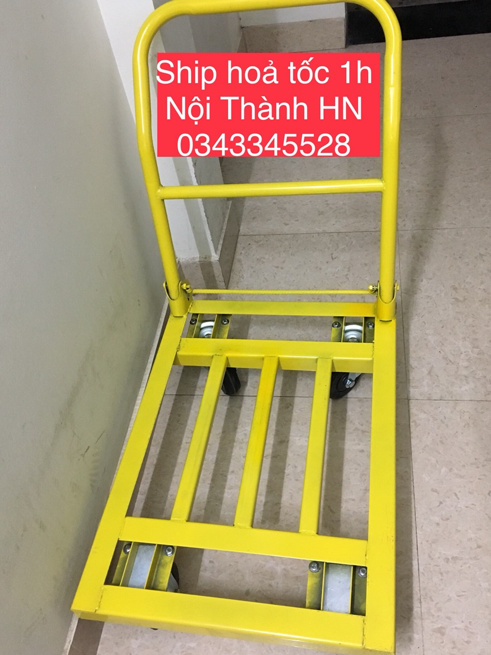 Xe kéo hàng- đẩy hàng 4 bánh tải trọng 300kg gấp gọn - Hàng chất lượng
