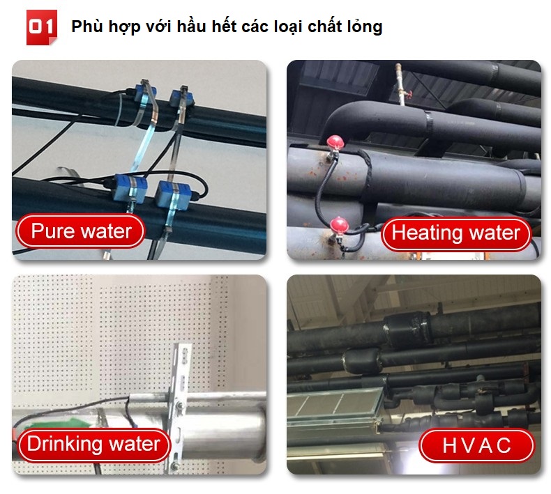 Đồng hồ đo lưu lượng dạng siêu âm treo tường SUP-1158-J chính hãng Supmea Trung Quốc/ Lưu lượng kế siêu âm Trung Quốc, chất lượng cao, hàng xuất châu Âu