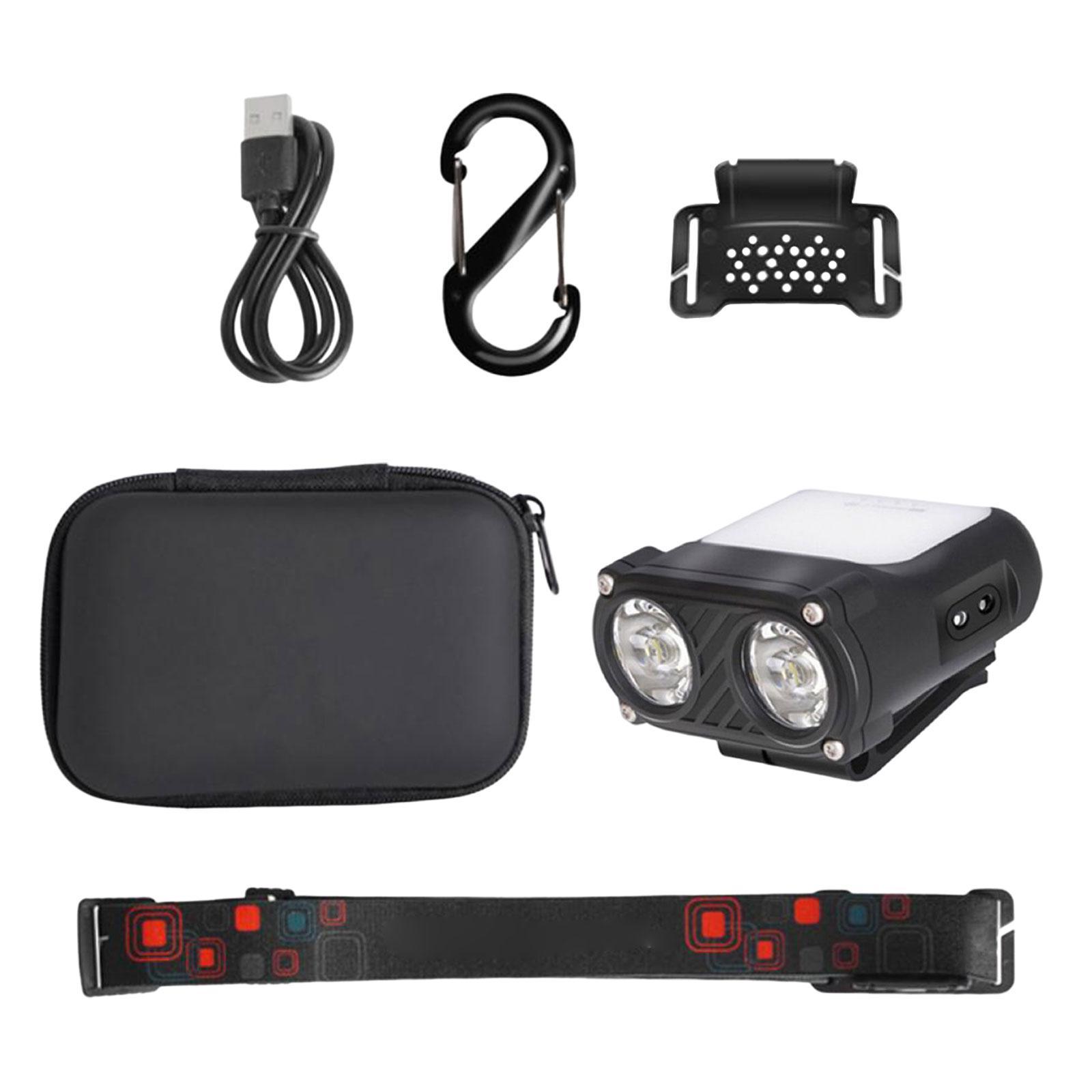 Mini LED Flashlight Body Sensor Lightweight with Head Strap Bright