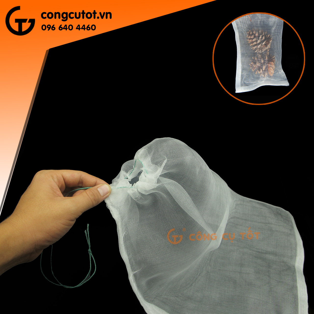 Túi lưới bao trái 45x30cm