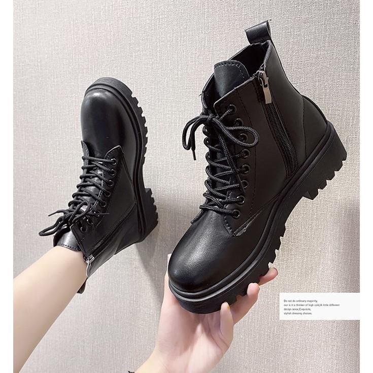 Giày Bốt Martin Phong Cách Retro Thời Trang