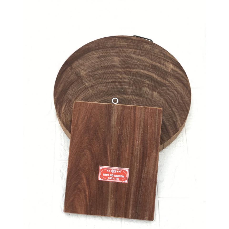 COMBO 2 THỚT GỖ NGHIẾN HÌNH CHỮ NHẬT 30x24cm, THỚT TRÒN 24x2,5cm