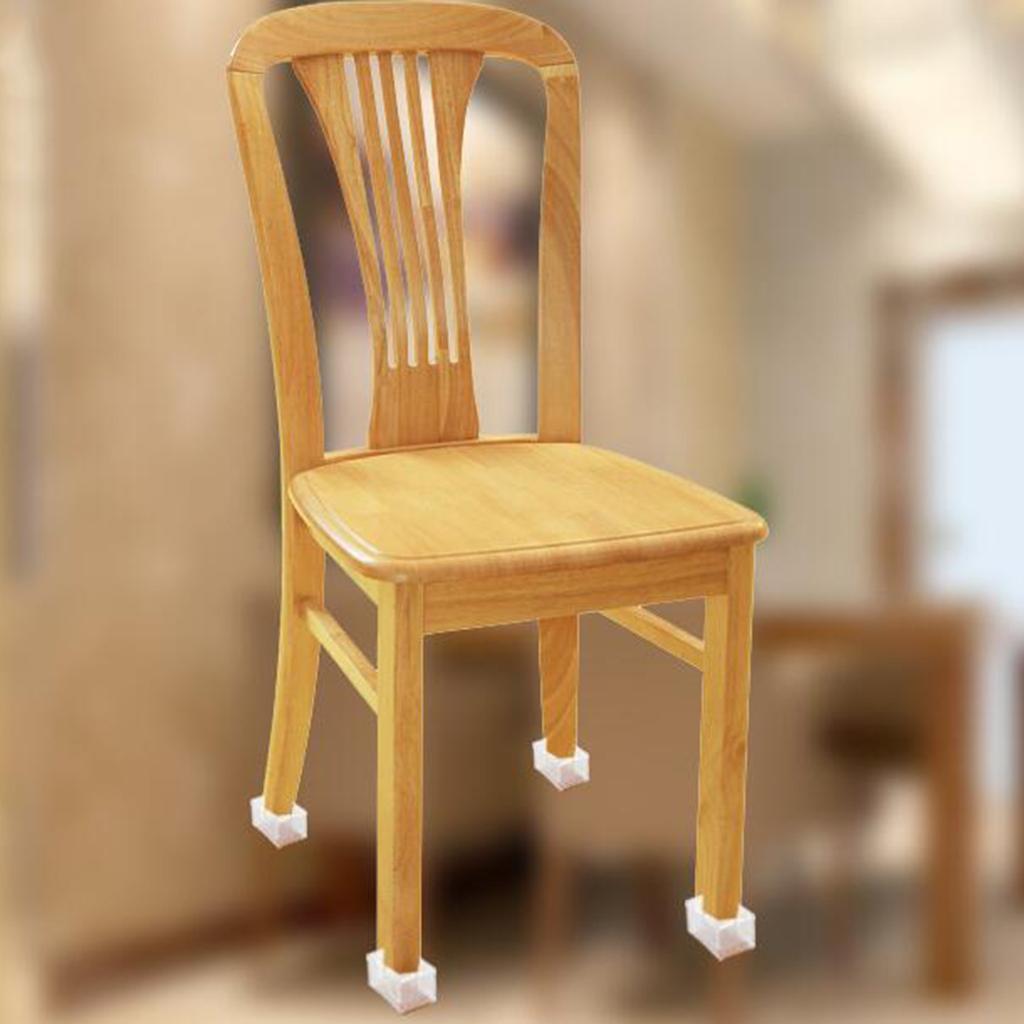 20 Pieces Clear Chair Leg Floor Protectors Furniture Pads Rectangular Leg