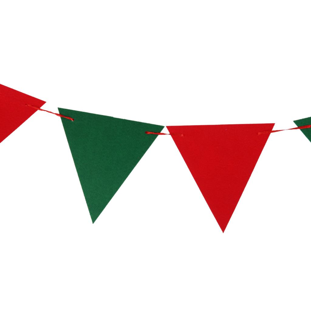 10pcs Triangle Flag Garland Banner Party Christmas Xmas Decoration