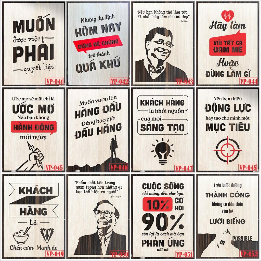 Tranh Gỗ tạo động lực, truyền cảm hứng làm việc cực hiệu quả - Slogan hay và ý nghĩa