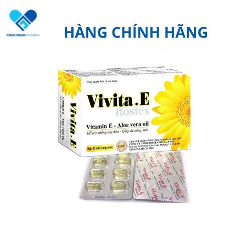 VIVITA E ROSTEX Cung cấp vitamin e - lô hội - Omega 3 giúp da mịn màng, chống oxy hóa - Rostex- Tủ Thuốc Bảo Châu