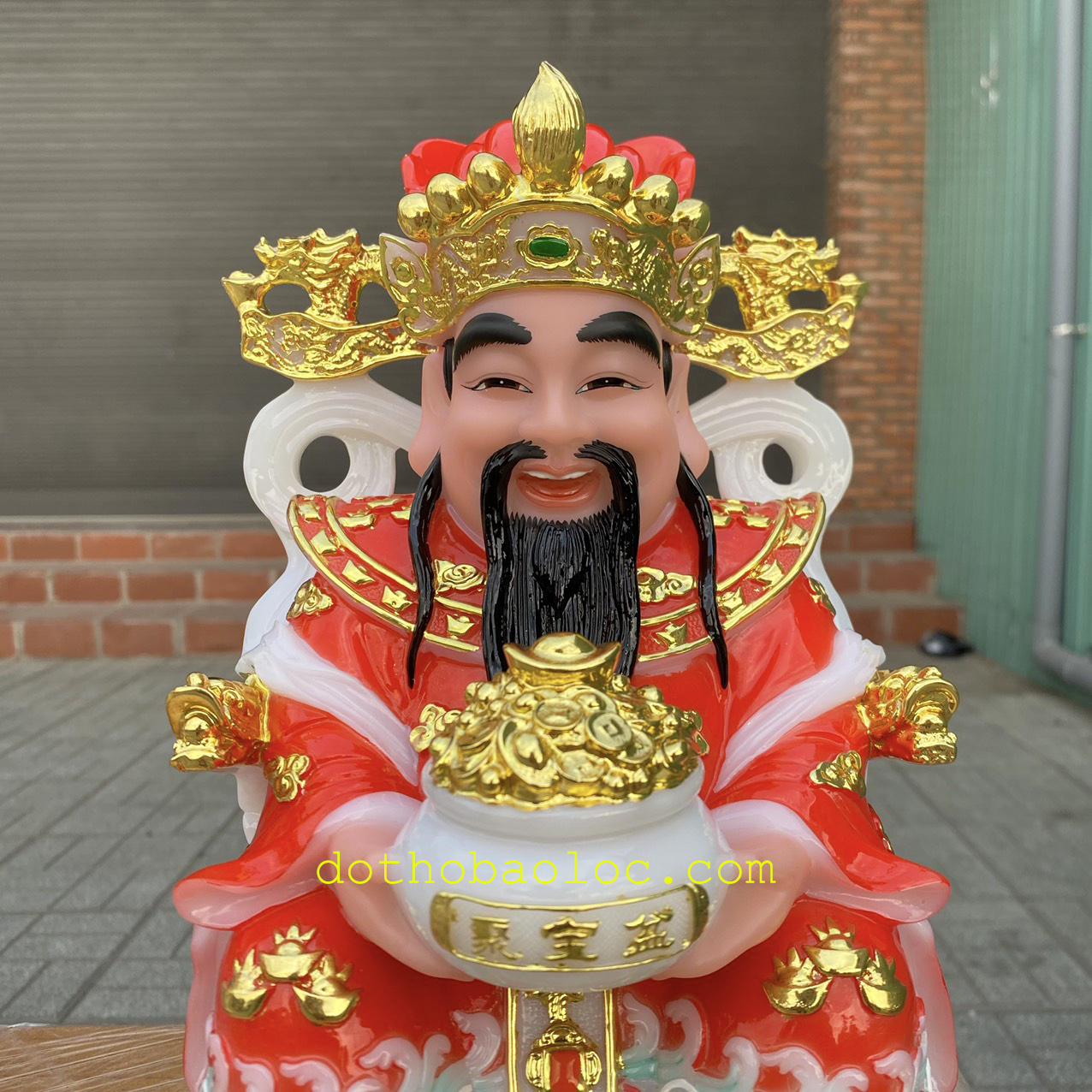 Tượng Thần Kim T.iền chiều Tài Lộc cao 12 inch - 30cm