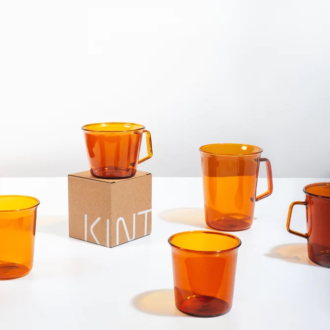 Cốc Uống Nước Thủy Tinh Kinto Cast Amber Glass