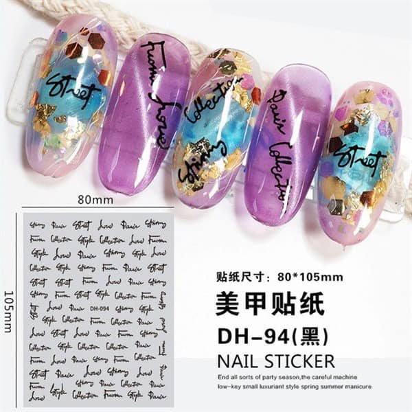 dán chữ - sticker dán móng tay làm nail