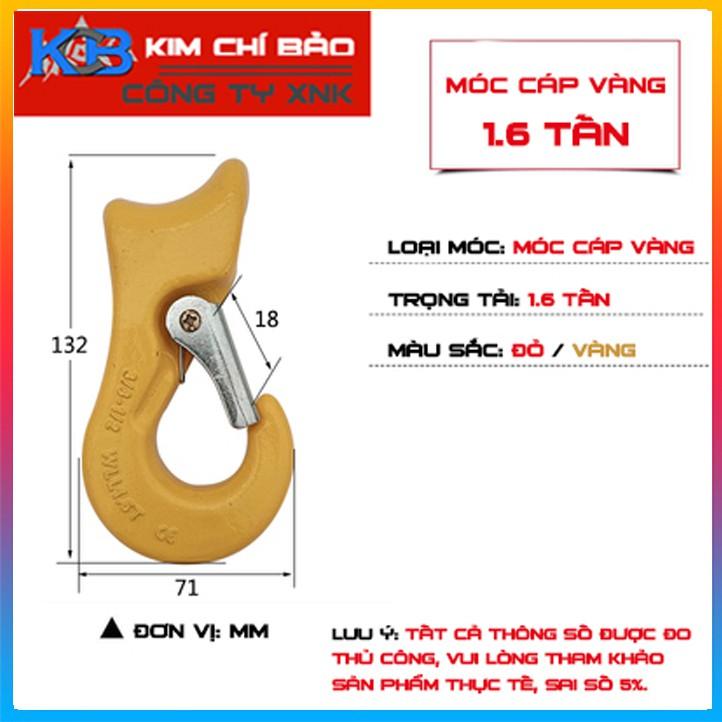 Móc cáp vàng 1.6 tấn - thiết bị nâng hạ hàng hóa