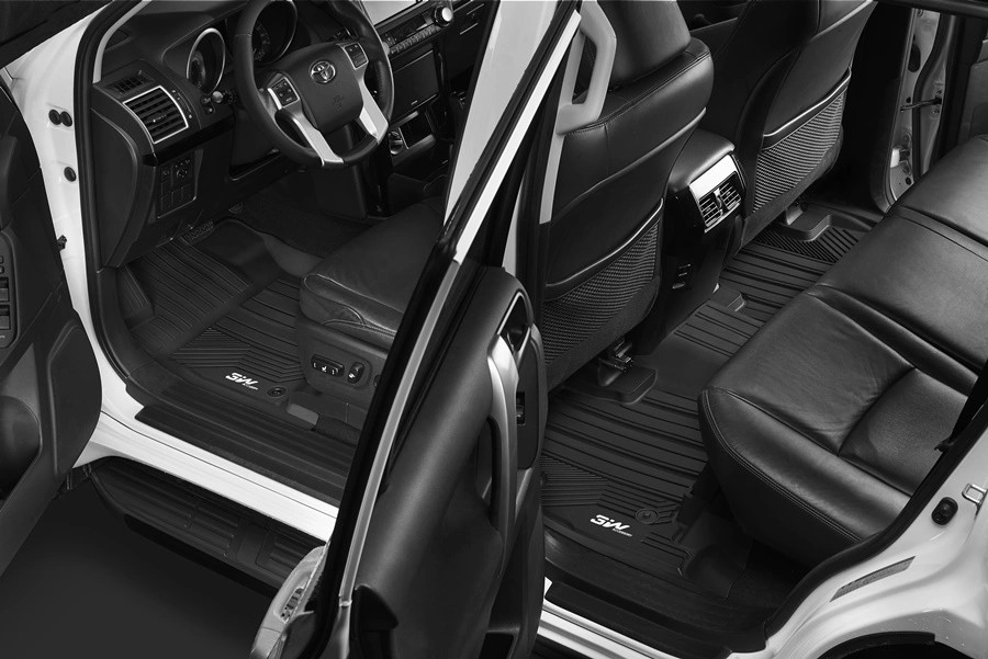 Hình ảnh Thảm lót sàn xe ô tô LEXUS LX570 ( 7 chỗ ) 2007-2021 Nhãn hiệu Macsim 3W chất liệu nhựa TPE đúc khuôn cao cấp - màu đen