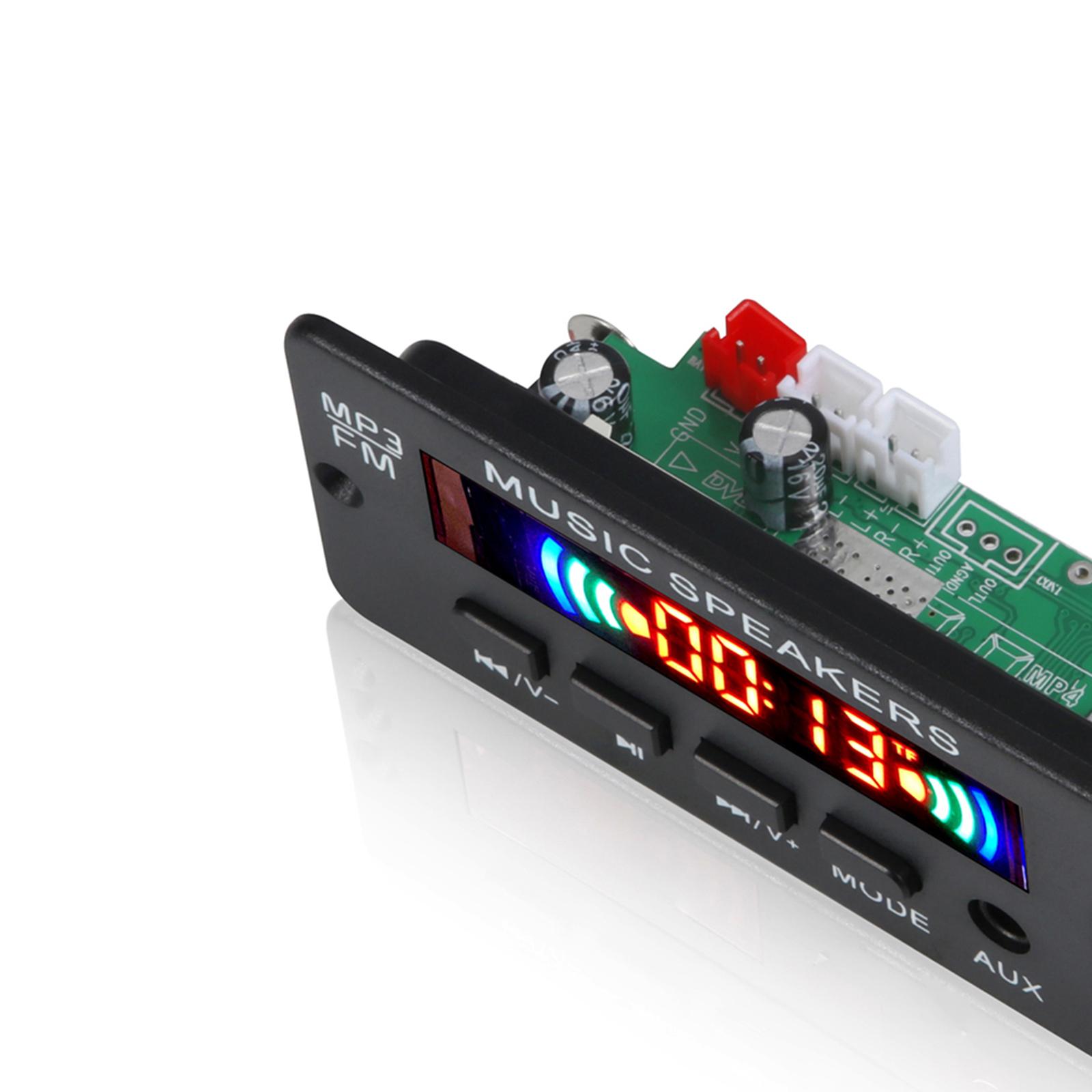 Car MP3 Decoder Board FM Radio Bluetooth Speaker Module Support USB TF AUX
