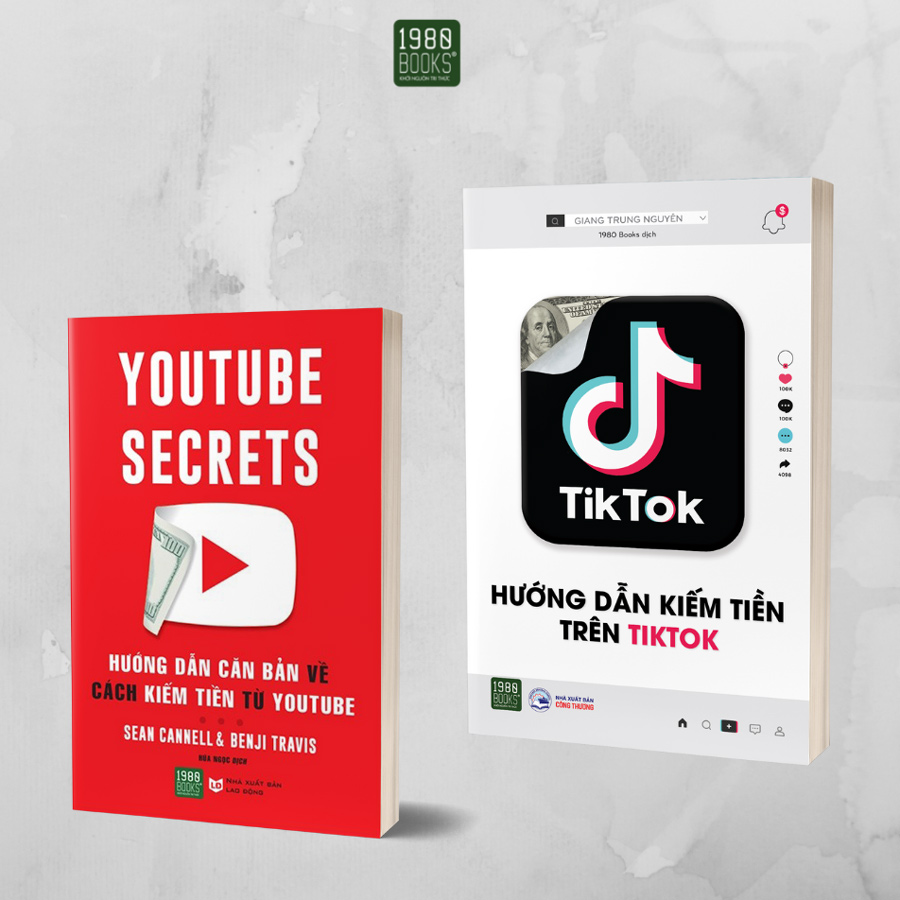 Combo 2 Cuốn: Hướng Dẫn Kiếm Tiền Trên Tiktok + Hướng Dẫn Căn Bản Cách Kiếm Tiền Từ Youtube