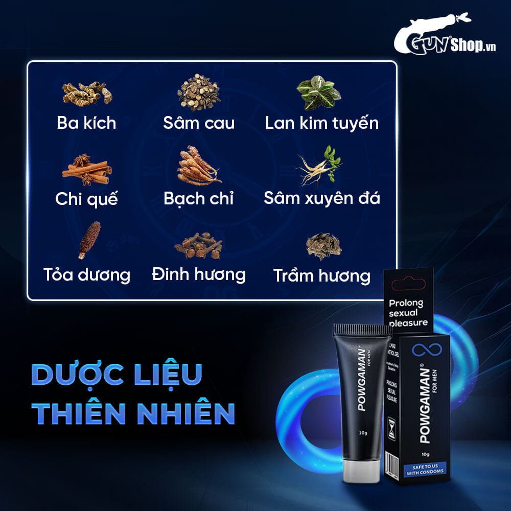 Gel bôi Powgaman kéo dài thời gian - Chai 10gr