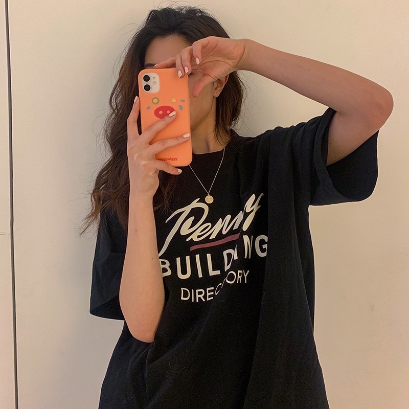 Áo thun tay lỡ form rộng -nam nữ cotton T shirt Penny AT03