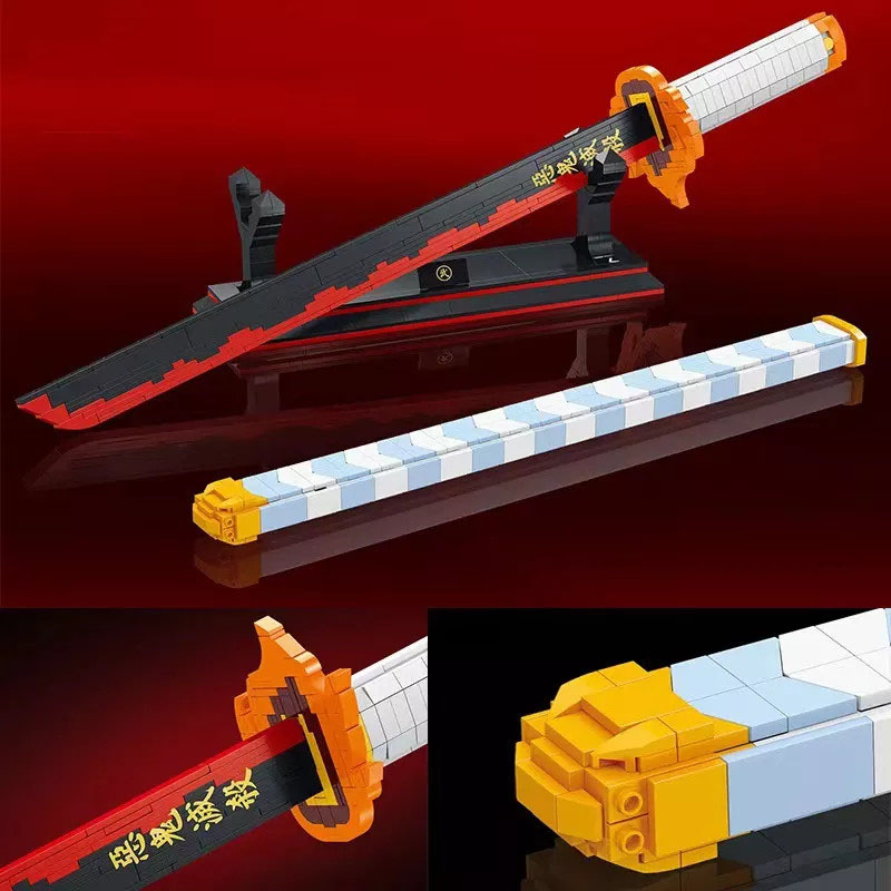 Đồ Chơi Lắp Ráp Mô Hình Nhật Luân Của Viêm Trụ Rengoku Kyojuro Trong Kimetsu No Yaiba Model DK1503 Với 790 Mảnh Ghép