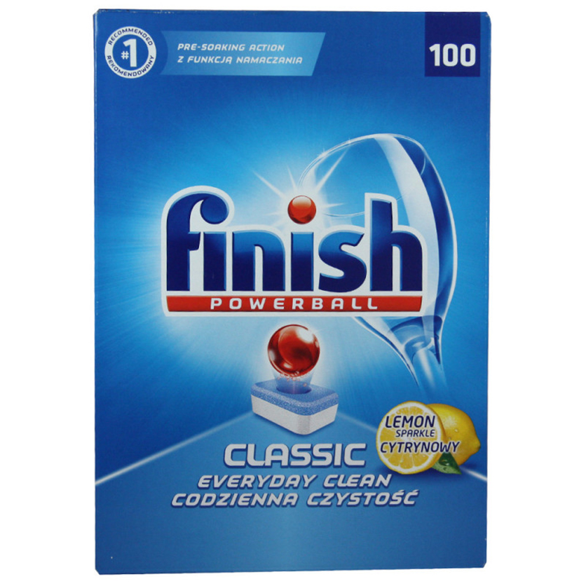 Hộp 100 viên rửa chén Finish Classic Dishwasher Tablets Lemon PTT025446 - hương chanh