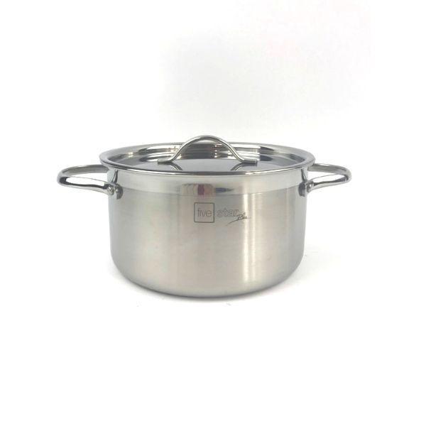 Bộ nồi inox bếp từ Fivestar 3 lớp đáy liền inox 304 nắp inox - tặng 1 vá canh