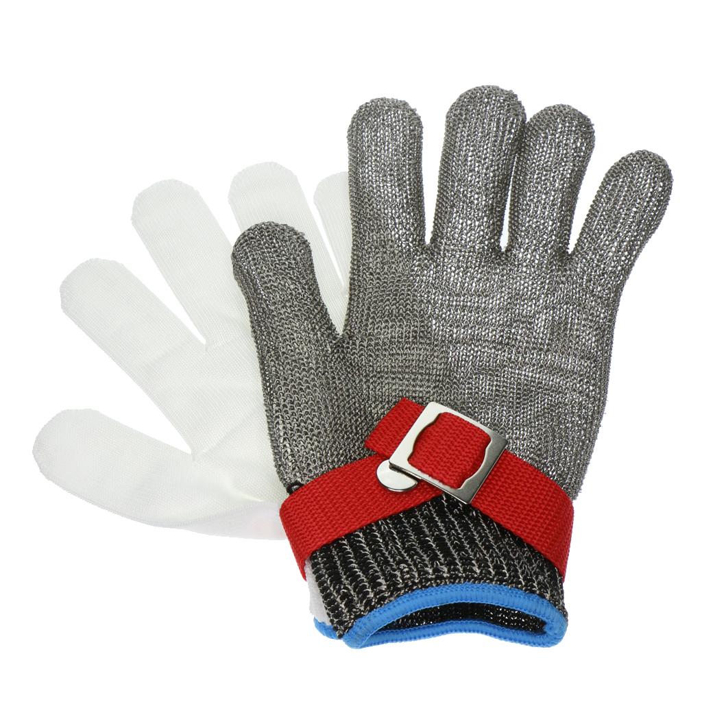 1 Pair Work Glove Safety Cut Proof Stab Resistant Metal Mesh Butcher Gloves