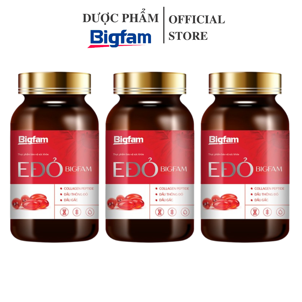 Combo 3 hộp bổ sung Vitamin E cho cơ thể E Đỏ Bigfam