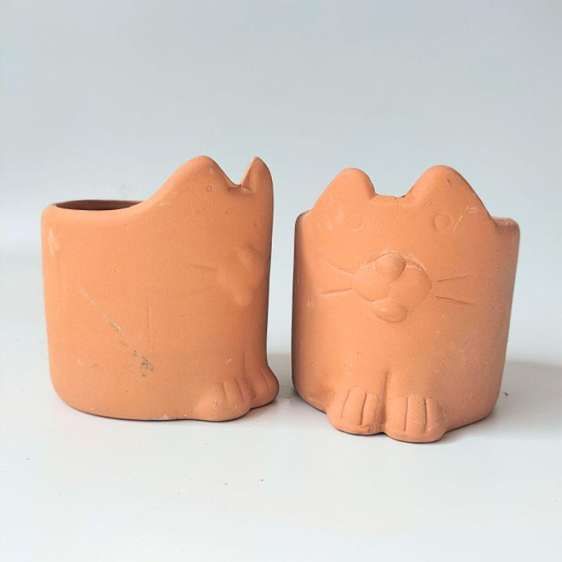 Chậu đất nung mini hình thú cực đẹp mắt, trồng cây văn phòng, sen đá, xương rồng đẹp, thoát nước tốt
