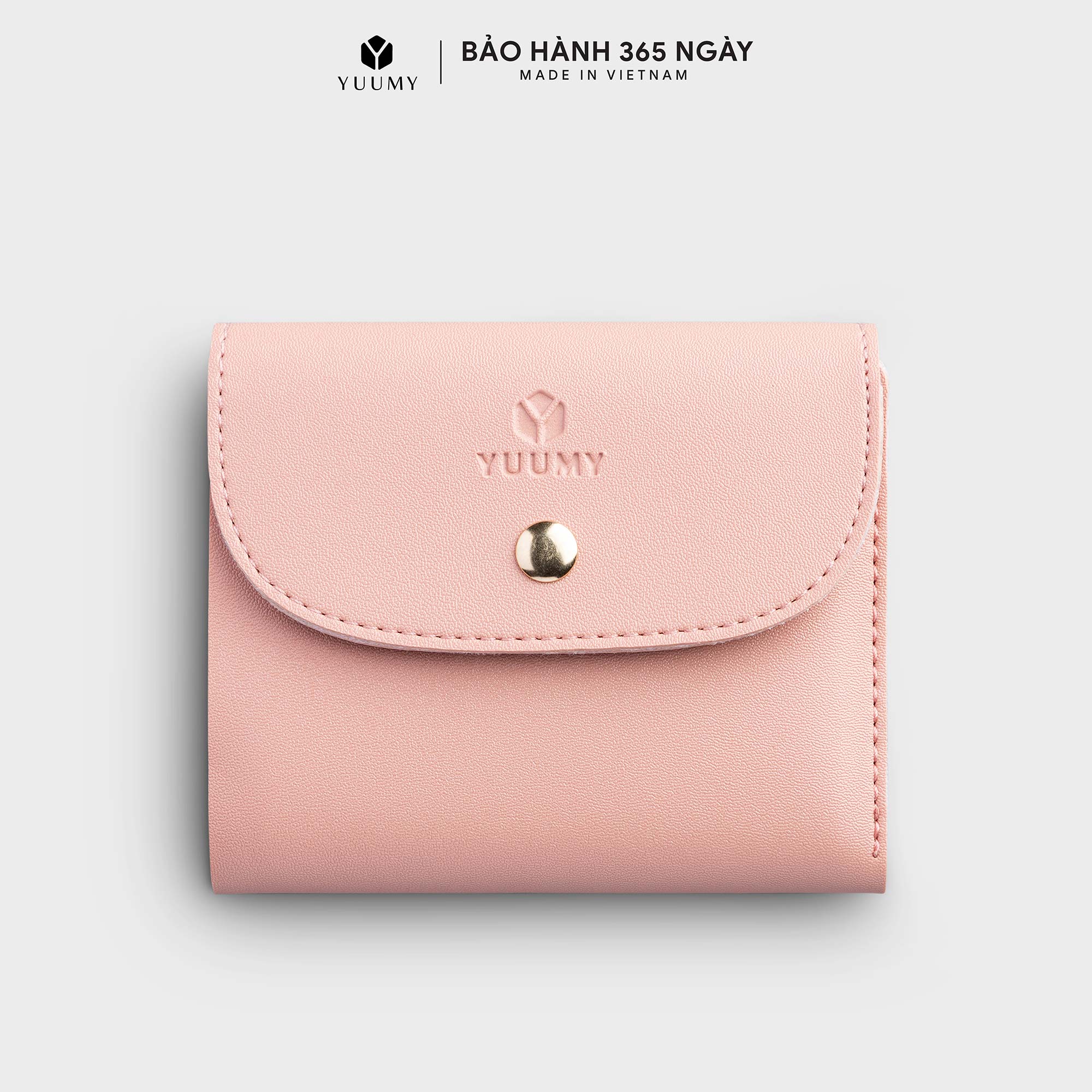 Ví Da Nữ Cầm Tay Nhỏ Gọn Yuumy Seasand Yv58 - Hồng Phấn
