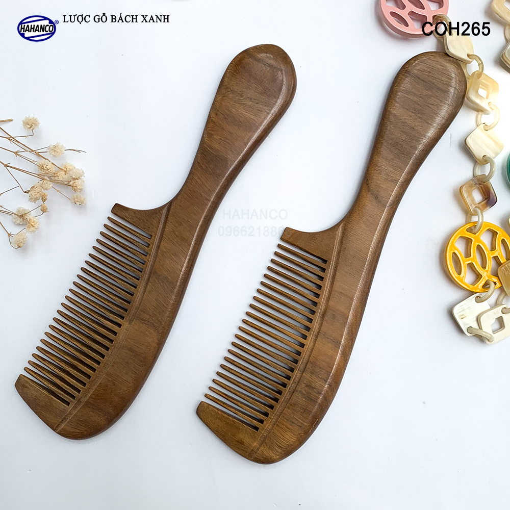Lược gỗ Bách Xanh có mùi thơm nhẹ COH265 - Chải tóc làm dịu tâm trí giảm căng thẳng - Giúp Tóc Suôn & Mềm Không Làm Rụng