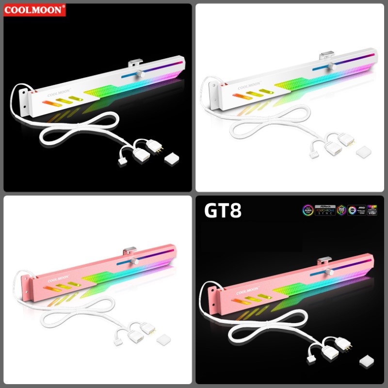 Giá đỡ Led RGB Coolmoon GT8 chống xệ cong chân cho VGA - hàng nhập khẩu