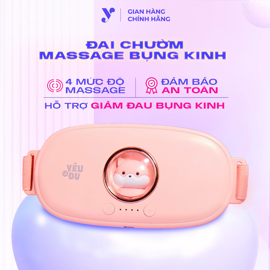 Máy massage làm ấm bụng kinh, Đai chườm nóng giảm đau bụng kinh, Đai đeo làm ấm bụng