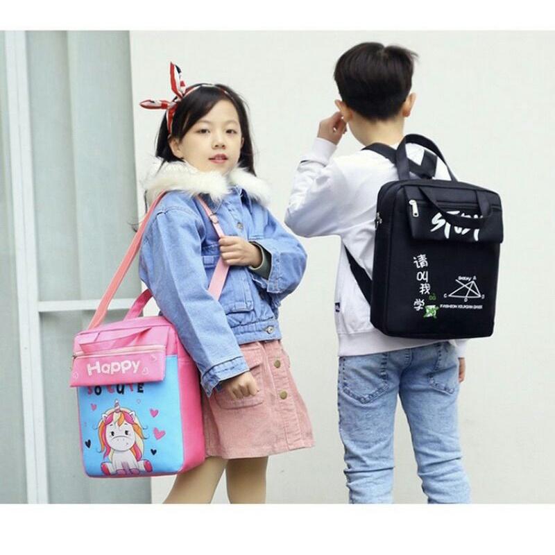 Túi xách đeo chéo cho bé kèm hộp bút xinh xắn size 31*26cm