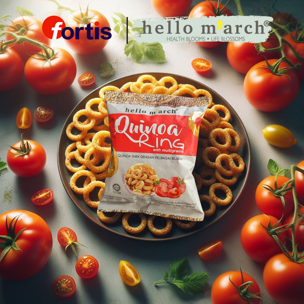 Snack Ngũ Cốc Vị Cà Chua Hạt Quinoa Hello March Gói 30g