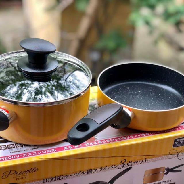Bộ nồi chảo chống dính baby 16cm Nhật Bản