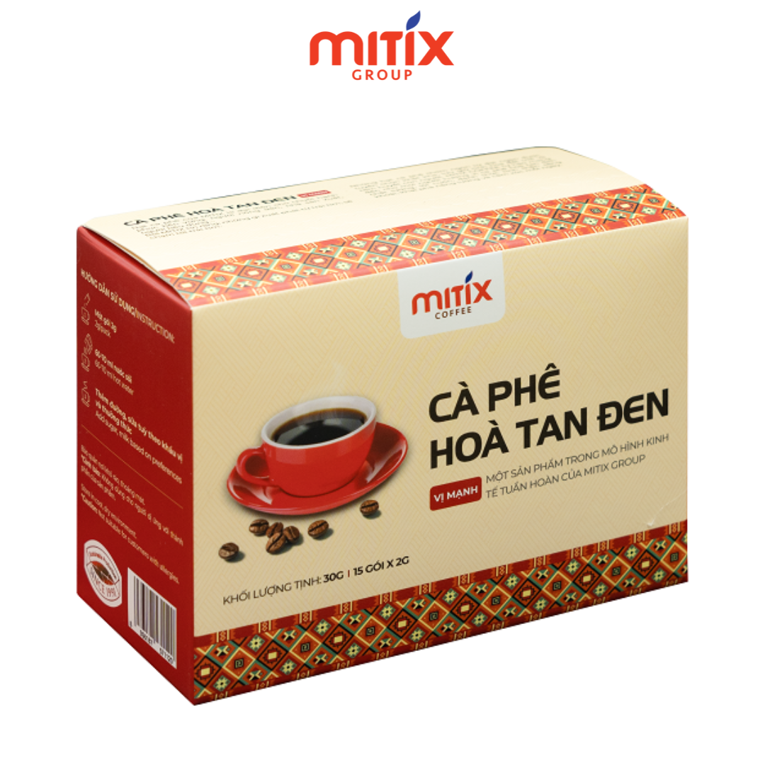 Cà phê hòa tan đen MITIX COFFEE loại 30gr (15 gói *2gr)