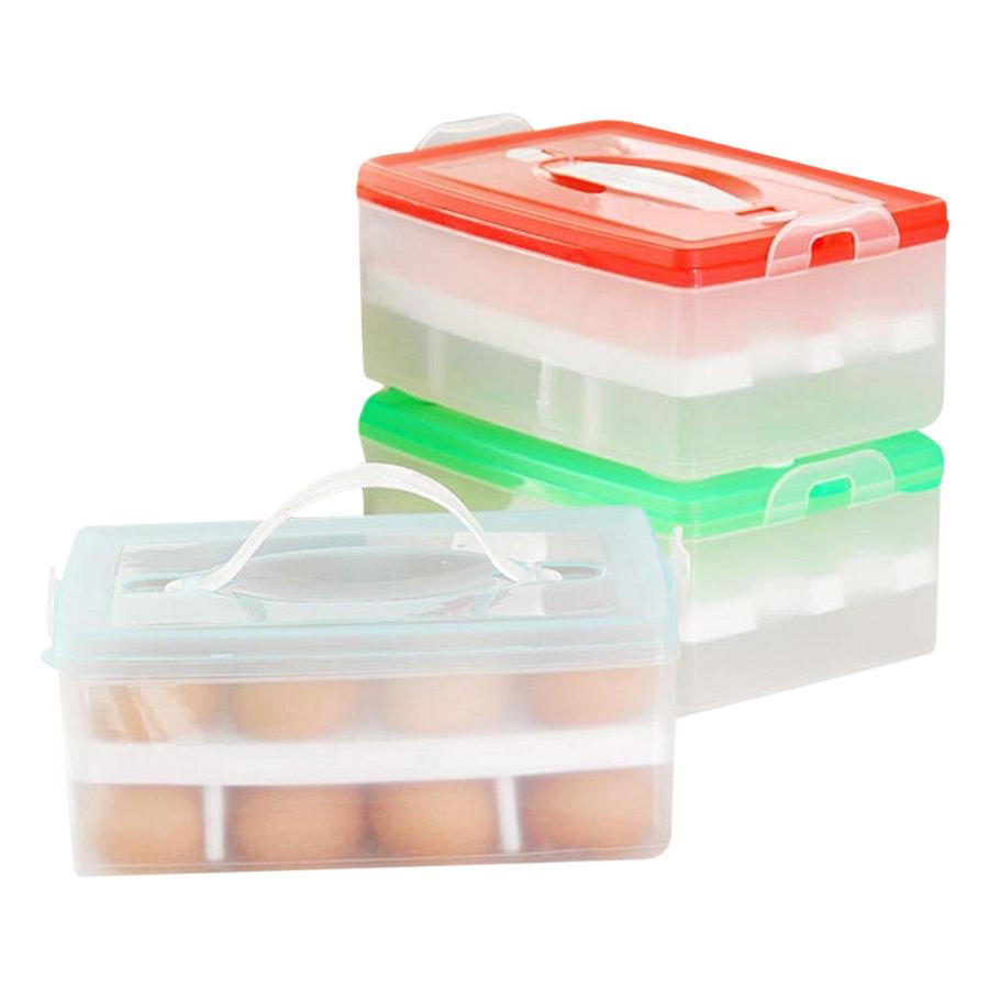 Hộp Đựng Trứng 2 Tầng 24 Quả - Hàng Loại 1