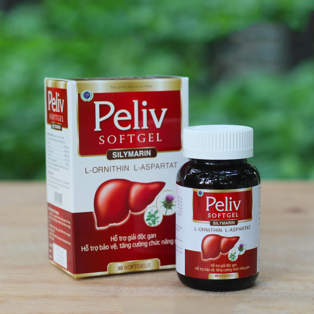 Hỗ trợ giải độc, tăng cường chức năng gan Peliv Softgel - Hộp 30 viên