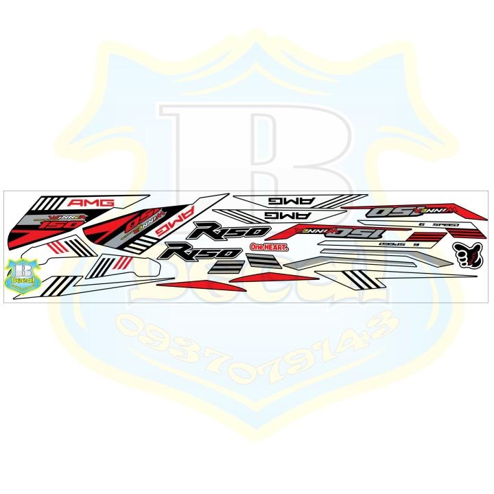 Tem rời dành cho winner AMG đỏ đen